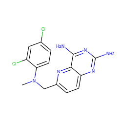 CN(Cc1ccc2nc(N)nc(N)c2n1)c1ccc(Cl)cc1Cl ZINC000003814914