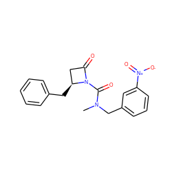 CN(Cc1cccc([N+](=O)[O-])c1)C(=O)N1C(=O)C[C@@H]1Cc1ccccc1 ZINC000013780495