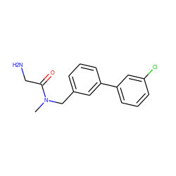 CN(Cc1cccc(-c2cccc(Cl)c2)c1)C(=O)CN ZINC001772592500