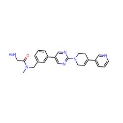 CN(Cc1cccc(-c2cnc(N3CC=C(c4cccnc4)CC3)nc2)c1)C(=O)CN ZINC000142901981