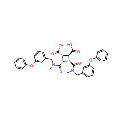 CN(Cc1cccc(Oc2ccccc2)c1)C(=O)[C@@H]1[C@H](C(=O)O)[C@@H](C(=O)O)[C@H]1C(=O)N(C)Cc1cccc(Oc2ccccc2)c1 ZINC000026251283