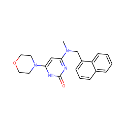 CN(Cc1cccc2ccccc12)c1cc(N2CCOCC2)[nH]c(=O)n1 ZINC000095552876