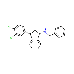 CN(Cc1ccccc1)[C@H]1C[C@@H](c2ccc(Cl)c(Cl)c2)c2ccccc21 ZINC000013835803