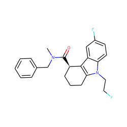 CN(Cc1ccccc1)C(=O)[C@@H]1CCCc2c1c1cc(F)ccc1n2CCF ZINC000082154407