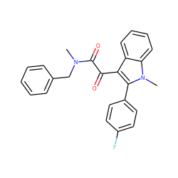 CN(Cc1ccccc1)C(=O)C(=O)c1c(-c2ccc(F)cc2)n(C)c2ccccc12 ZINC000066105116