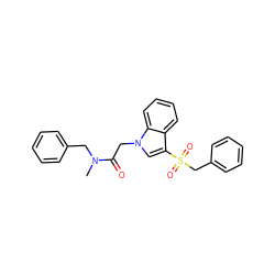 CN(Cc1ccccc1)C(=O)Cn1cc(S(=O)(=O)Cc2ccccc2)c2ccccc21 ZINC000015680796