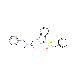 CN(Cc1ccccc1)C(=O)Cn1nc(S(=O)(=O)Cc2ccccc2)c2ccccc21 ZINC000096282657