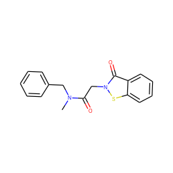 CN(Cc1ccccc1)C(=O)Cn1sc2ccccc2c1=O ZINC000066113126