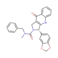 CN(Cc1ccccc1)C(=O)N1Cc2c([nH]c3ccccc3c2=O)[C@@H]1c1ccc2c(c1)OCO2 ZINC000013559281