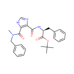 CN(Cc1ccccc1)C(=O)c1[nH]cnc1C(=O)N[C@@H](Cc1ccccc1)C(=O)OC(C)(C)C ZINC000015935429