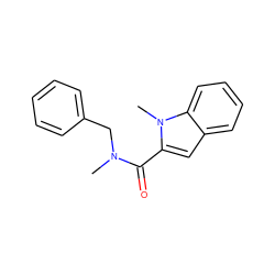 CN(Cc1ccccc1)C(=O)c1cc2ccccc2n1C ZINC000040980270