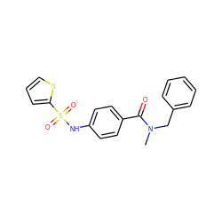 CN(Cc1ccccc1)C(=O)c1ccc(NS(=O)(=O)c2cccs2)cc1 ZINC000013677328