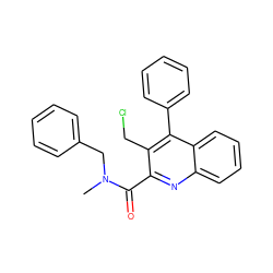 CN(Cc1ccccc1)C(=O)c1nc2ccccc2c(-c2ccccc2)c1CCl ZINC000003817159