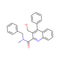 CN(Cc1ccccc1)C(=O)c1nc2ccccc2c(-c2ccccc2)c1CO ZINC000013525338