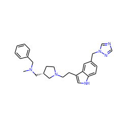 CN(Cc1ccccc1)C[C@@H]1CCN(CCc2c[nH]c3ccc(Cn4cncn4)cc23)C1 ZINC000013794112