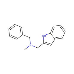 CN(Cc1ccccc1)Cc1cc2ccccc2[nH]1 ZINC000040874352