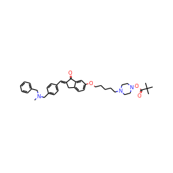 CN(Cc1ccccc1)Cc1ccc(/C=C2\Cc3ccc(OCCCCCN4CCN(OC(=O)C(C)(C)C)CC4)cc3C2=O)cc1 ZINC000473247407