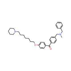 CN(Cc1ccccc1)Cc1ccc(C(=O)c2ccc(OCCCCCCCN3CCCCC3)cc2)cc1 ZINC000071319038