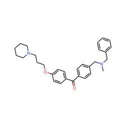 CN(Cc1ccccc1)Cc1ccc(C(=O)c2ccc(OCCCN3CCCCC3)cc2)cc1 ZINC000071318701