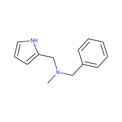 CN(Cc1ccccc1)Cc1ccc[nH]1 ZINC000013493580