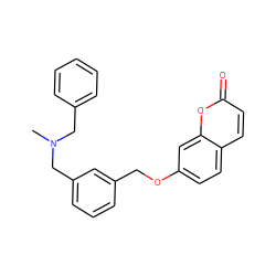 CN(Cc1ccccc1)Cc1cccc(COc2ccc3ccc(=O)oc3c2)c1 ZINC000473133400