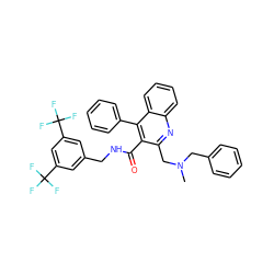 CN(Cc1ccccc1)Cc1nc2ccccc2c(-c2ccccc2)c1C(=O)NCc1cc(C(F)(F)F)cc(C(F)(F)F)c1 ZINC000028759081