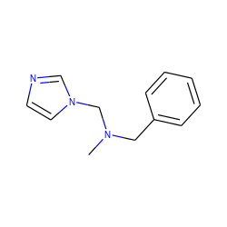 CN(Cc1ccccc1)Cn1ccnc1 ZINC000001705807