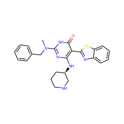 CN(Cc1ccccc1)c1nc(N[C@@H]2CCCNC2)c(-c2nc3ccccc3s2)c(=O)[nH]1 ZINC001772582663