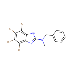 CN(Cc1ccccc1)c1nc2c(Br)c(Br)c(Br)c(Br)c2[nH]1 ZINC000143431022