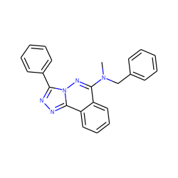 CN(Cc1ccccc1)c1nn2c(-c3ccccc3)nnc2c2ccccc12 ZINC000013559974