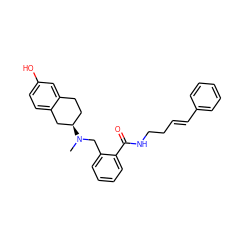 CN(Cc1ccccc1C(=O)NCC/C=C/c1ccccc1)[C@@H]1CCc2cc(O)ccc2C1 ZINC000013589137