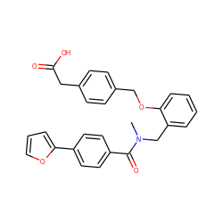 CN(Cc1ccccc1OCc1ccc(CC(=O)O)cc1)C(=O)c1ccc(-c2ccco2)cc1 ZINC001772641554