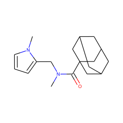 CN(Cc1cccn1C)C(=O)C12CC3CC(CC(C3)C1)C2 ZINC000095572029