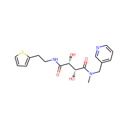 CN(Cc1cccnc1)C(=O)[C@H](O)[C@@H](O)C(=O)NCCc1cccs1 ZINC000038214860