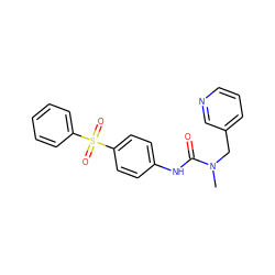 CN(Cc1cccnc1)C(=O)Nc1ccc(S(=O)(=O)c2ccccc2)cc1 ZINC000096271373