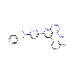 CN(Cc1cccnc1)c1ccc(-c2cc(-c3cccc(Br)c3)c3c(N)ncnc3n2)cn1 ZINC000026174392