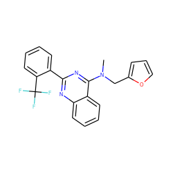 CN(Cc1ccco1)c1nc(-c2ccccc2C(F)(F)F)nc2ccccc12 ZINC000004266475