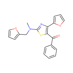 CN(Cc1ccco1)c1nc(-c2ccco2)c(C(=O)c2ccccc2)s1 ZINC000040379220