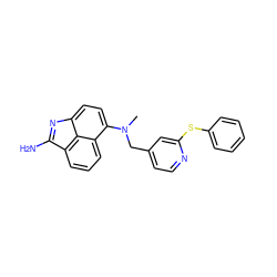 CN(Cc1ccnc(Sc2ccccc2)c1)c1ccc2c3c(cccc13)C(N)=N2 ZINC000013741453