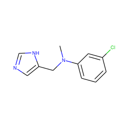 CN(Cc1cnc[nH]1)c1cccc(Cl)c1 ZINC000095558921