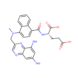 CN(Cc1cnc2cc(N)cc(N)c2n1)c1ccc(C(=O)N[C@@H](CCC(=O)O)C(=O)O)c2ccccc12 ZINC000027527064