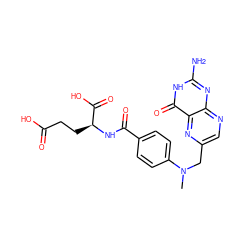 CN(Cc1cnc2nc(N)[nH]c(=O)c2n1)c1ccc(C(=O)N[C@@H](CCC(=O)O)C(=O)O)cc1 ZINC000008214609