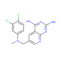 CN(Cc1cnc2nc(N)nc(N)c2c1)c1ccc(Cl)c(Cl)c1 ZINC000013529618