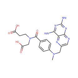 CN(Cc1cnc2nc(N)nc(N)c2n1)c1ccc(C(=O)N(CCC(=O)O)CC(=O)O)cc1 ZINC000027866686