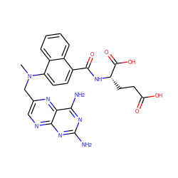 CN(Cc1cnc2nc(N)nc(N)c2n1)c1ccc(C(=O)N[C@@H](CCC(=O)O)C(=O)O)c2ccccc12 ZINC000001702426