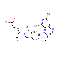 CN(Cc1cnc2nc(N)nc(N)c2n1)c1ccc2c(c1)CN([C@@H](CCC(=O)O)C(=O)O)C2=O ZINC000013586821