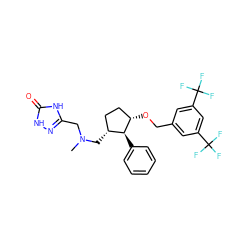 CN(Cc1n[nH]c(=O)[nH]1)C[C@@H]1CC[C@H](OCc2cc(C(F)(F)F)cc(C(F)(F)F)c2)[C@H]1c1ccccc1 ZINC000036324233