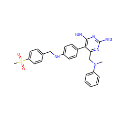 CN(Cc1nc(N)nc(N)c1-c1ccc(NCc2ccc(S(C)(=O)=O)cc2)cc1)c1ccccc1 ZINC000036349093