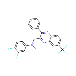 CN(Cc1nc2cc(C(F)(F)F)ccc2nc1-c1ccccc1)c1ccc(F)c(F)c1 ZINC000103266353