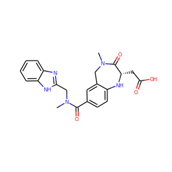 CN(Cc1nc2ccccc2[nH]1)C(=O)c1ccc2c(c1)CN(C)C(=O)[C@H](CC(=O)O)N2 ZINC000003824141